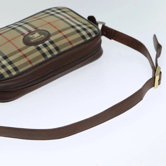 Burberrys Nova Check Shoulder Bag Canvas Beige Auth - Picture 8 of 16